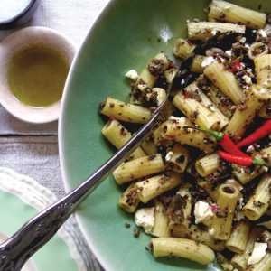 Olive and Aubergine Pesto Pasta